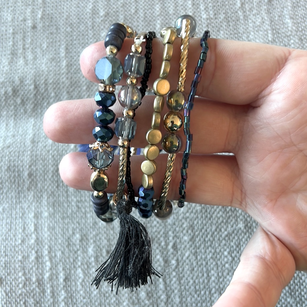 Blue/Black Bracelet Stack